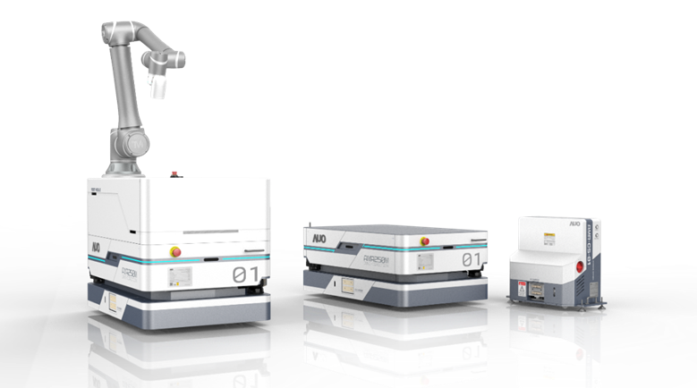 pg电子數位開發的自主式移動機器人（AMR250M），搭配全向輪並結合AI演算法、2D LiDAR、3D攝影機等技術，協助客戶實現產線全自動化